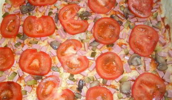 легкая пицца из творожного теста