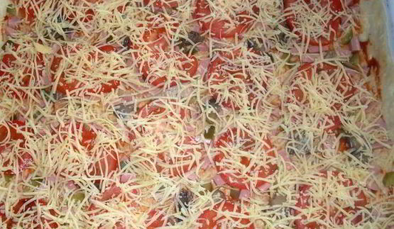 легкая пицца из творожного теста