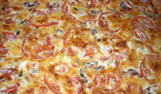 легкая пицца из творожного теста