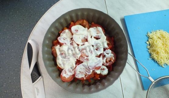 пицца без теста на курице