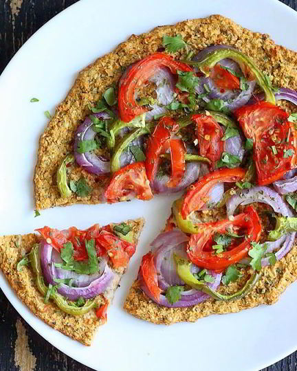 Рецепт пиццы из пророщенного маша и шпината