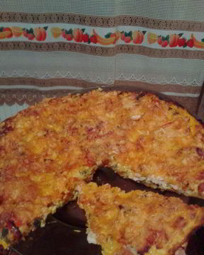 Пицца из тыквы с курицей