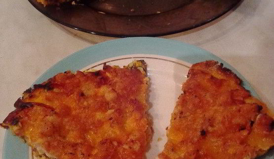 пицца из тыквы с курицей