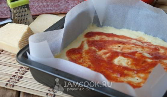 пицца из жидкого теста на кефире