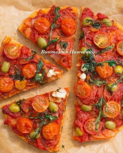 Рецепт пицца маринара на томатном тесте