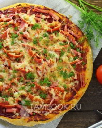Рецепт пиццы на кефире без дрожжей