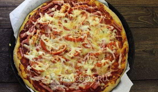 пицца на кефире без дрожжей