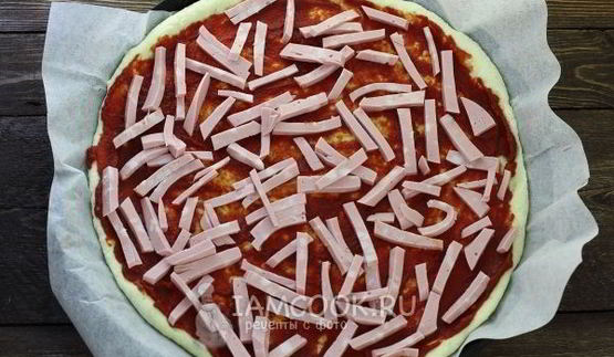 пицца на кефире без дрожжей