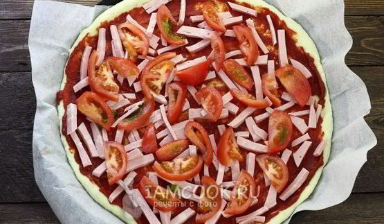 пицца на кефире без дрожжей