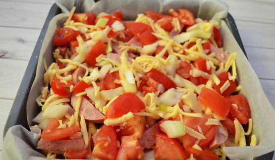 пицца на хлебе