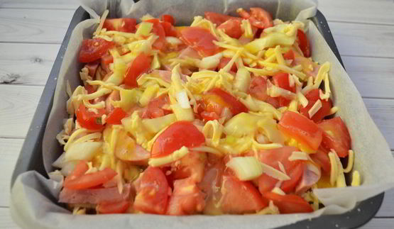 пицца на хлебе