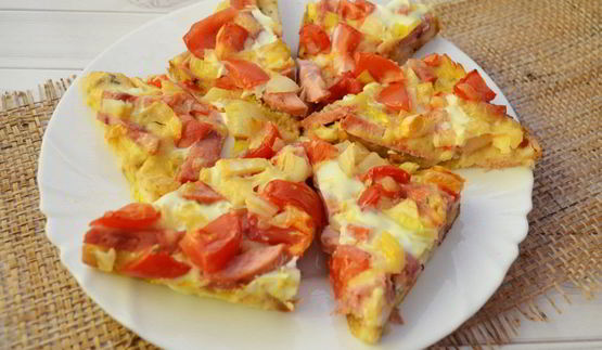 пицца на хлебе