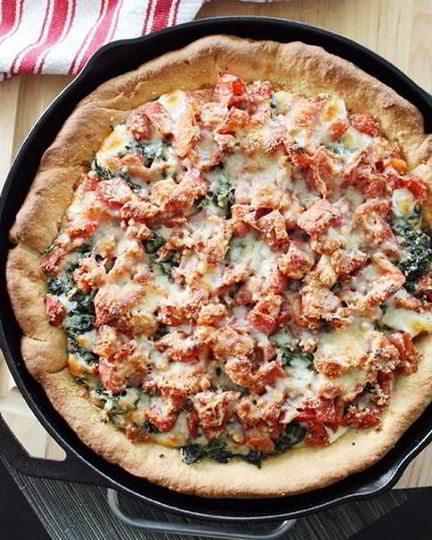 Рецепт пиццы на майонезе на сковороде за 10 минут