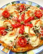 Пицца на творожном тесте