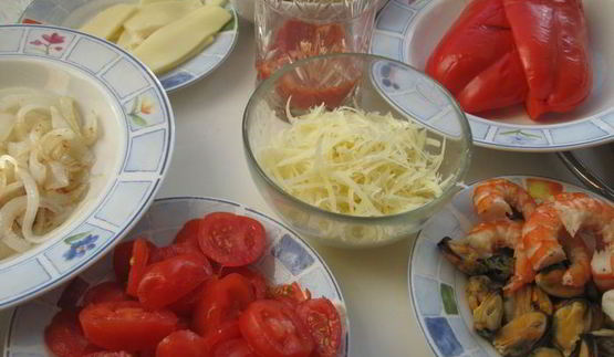 пицца на творожном тесте