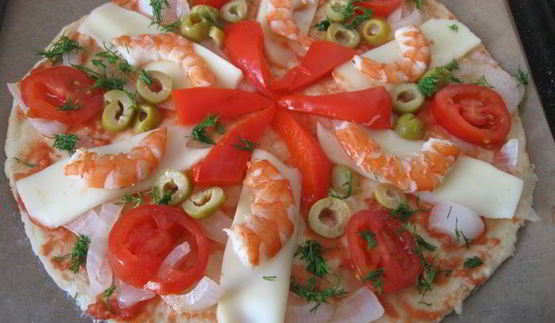 пицца на творожном тесте