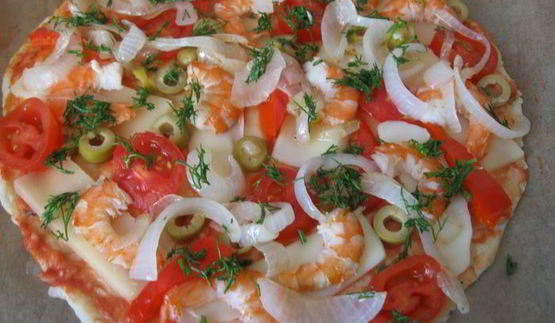 пицца на творожном тесте