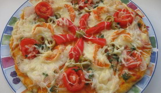 пицца на творожном тесте