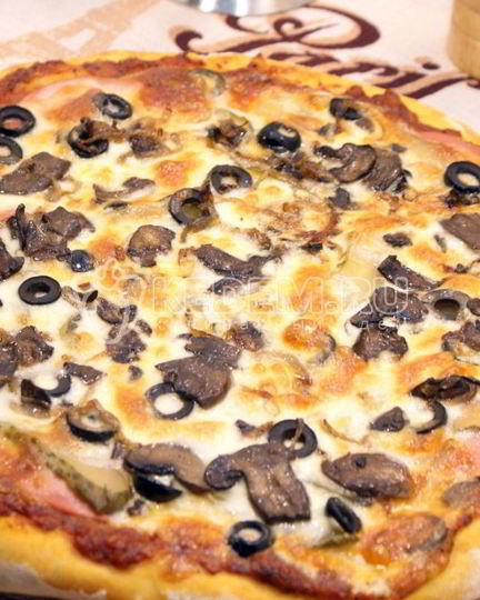 Рецепт пиццы с колбасой и грибами