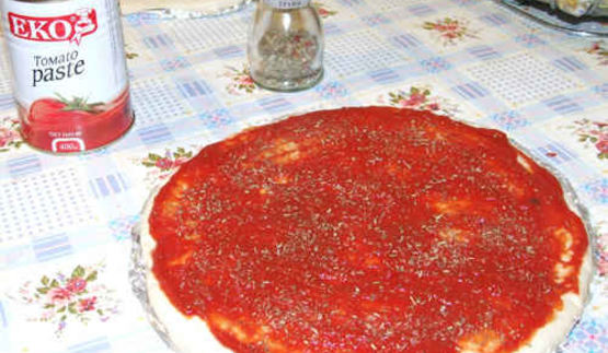 пицца с креветками