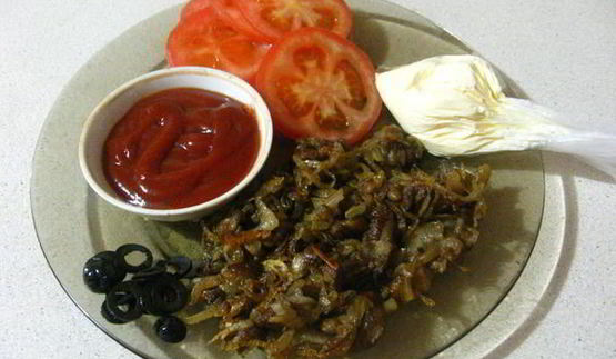 пицца с лесными грибами