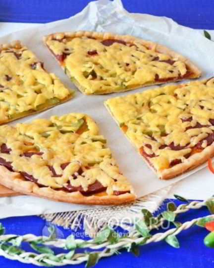 Рецепт пиццы с солеными огурцами