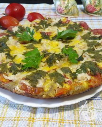 Рецепт пп-пиццы на сковороде