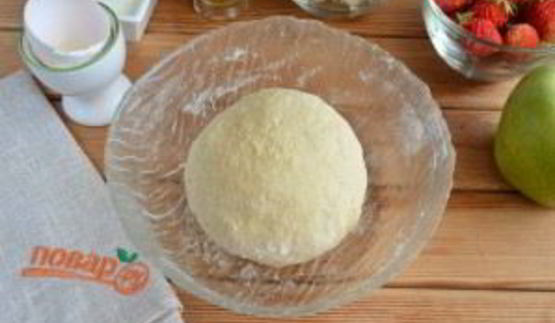 яблочная пицца с карамелью