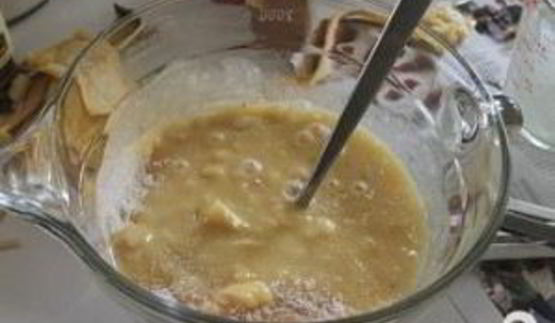 банановые пончики с арахисовой глазурью