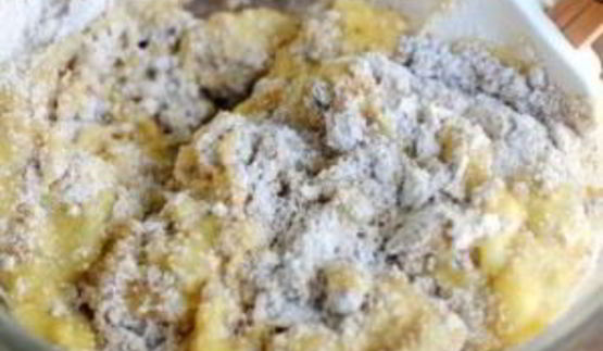 банановые пончики с грецкими орехами