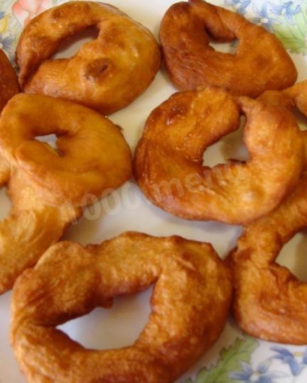 Рецепт пончиков дрожжевых жареных в масле