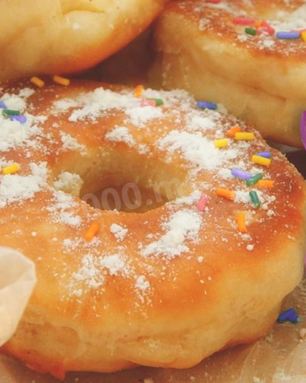 Пончики на кефире без дрожжей