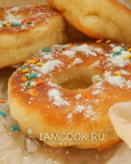 Рецепт пончиков на кефире за 15 минут