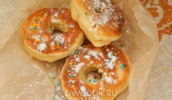 пончики на кефире за 15 минут