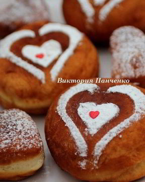 Пончики с шоколадом для всех влюбленных