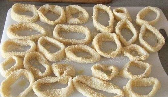 тыквенные пончики с кольцами кальмаров