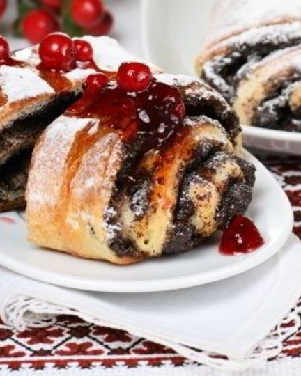 Рецепт постного макового рулета