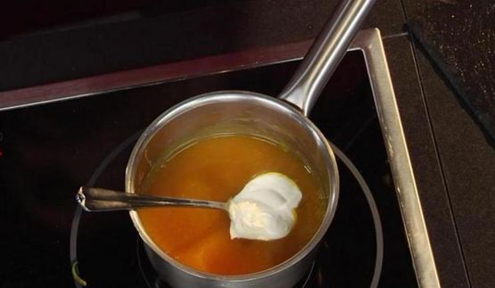 морской гребешок на прянике с мандариновым кремом