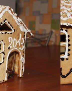 Пряничный дом с шоколадной глазурью