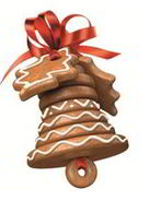 Пряник с глазурью Рождественский колокольчик