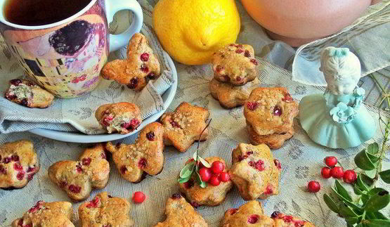 пряники с брусникой на цельнозерновой муке