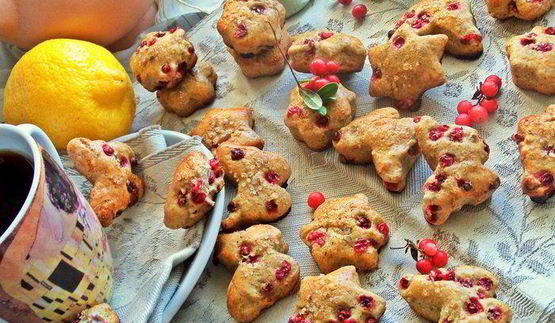 пряники с брусникой на цельнозерновой муке
