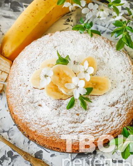 Рецепт шарлотки с бананами