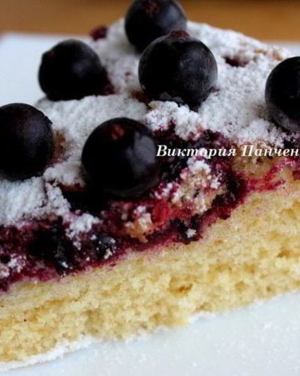 Рецепт шарлотки с черной смородиной из мультиварки