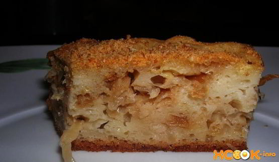 шарлотка с капустой