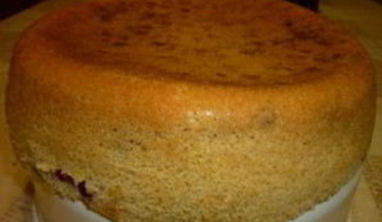 шарлотка с малиной