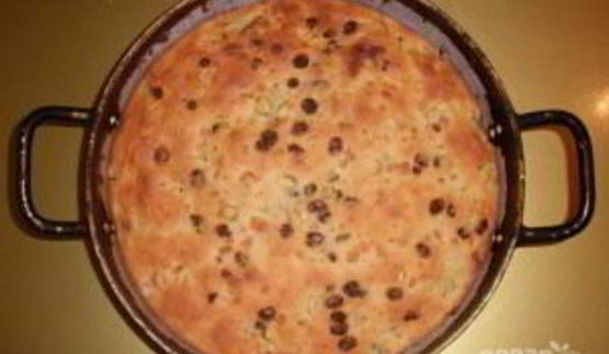 шарлотка с тыквой и яблоками