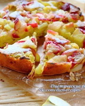 Яблочная шарлотка диетическая