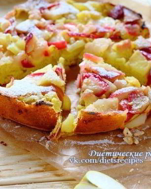 Яблочная шарлотка диетическая