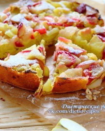 Рецепт яблочной шарлотки диетической